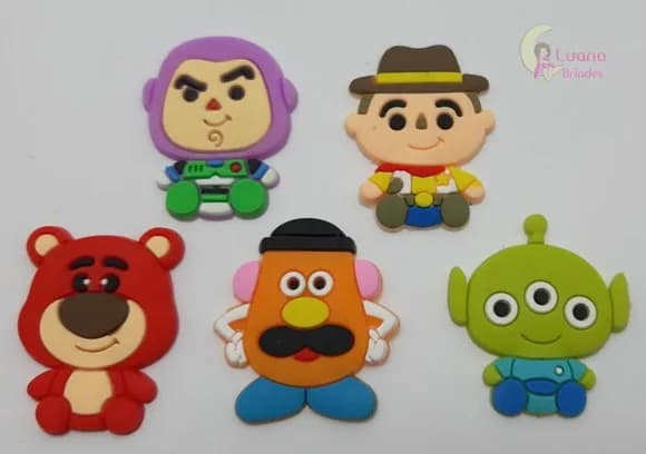 Apliques Toy Story de Borracha - Pct C/10 Unidades