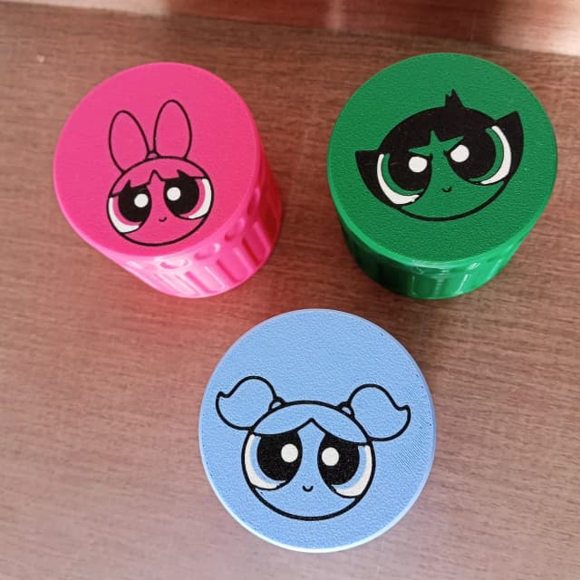 Porta Ampolas Mounjaro 3D Meninas Super Poderosas Suporte 4 Ampolas