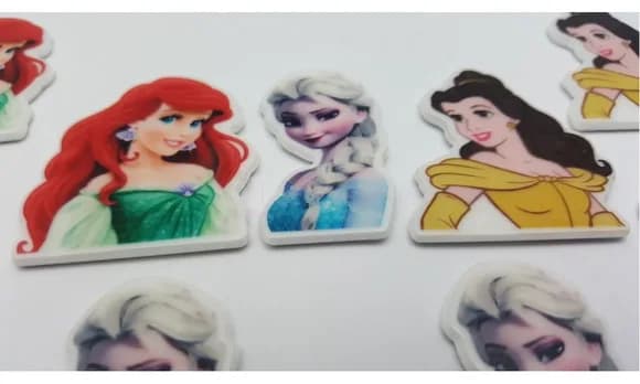 Aplique das Princesas em Acrílico - Pct.c/4 Unidade