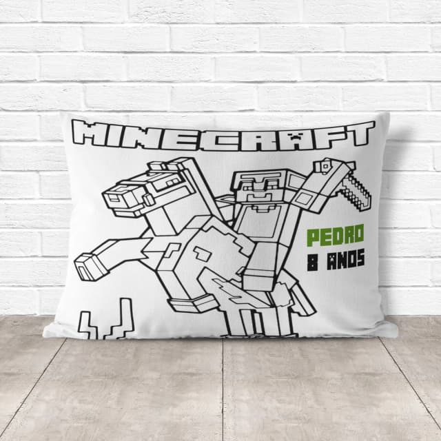 Almofada de Colorir Pinte e Lave do Minecraft