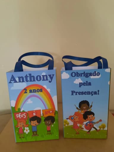 Sacolinhas Personalizadas 3 Palavrinhas para Lembrancinhas