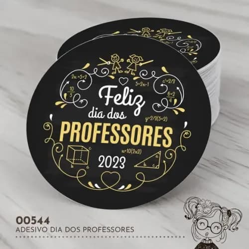 Adesivo Redondo Dia dos Professores - 00544