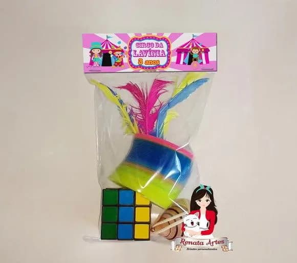 Kit Brinquedos Retrô Tema Circo Rosa