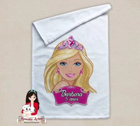 Toalhinha Personalizada Barbie Nova