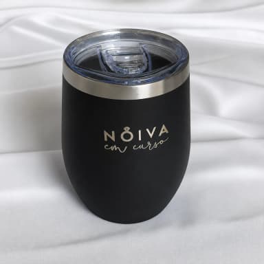Copo Térmico Cuia Personalizado – 350 ml | Cor Preto