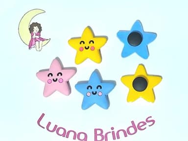 Pins de Crocs Estrela Emborrachado Pacote com 6 Unidades