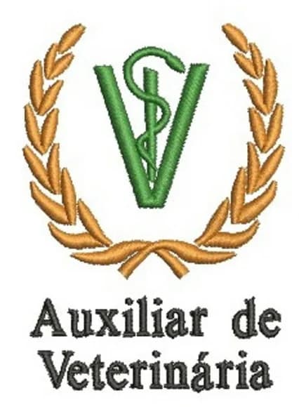 Matriz de Bordado Símbolo Auxiliar de Veterinária
