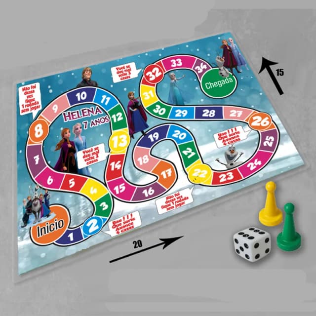Jogo de Tabuleiro Personalizado Frozen