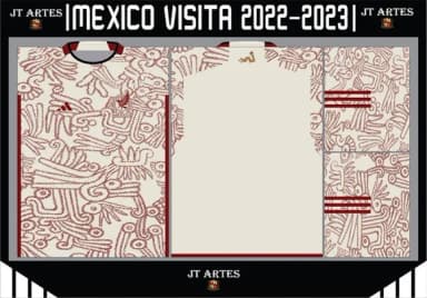 Vetor Da Camisa Mexico Visita Qatar 2022