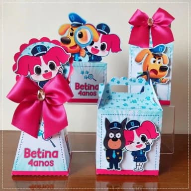 Kit 60 Lembrancinhas Detetive Labrador