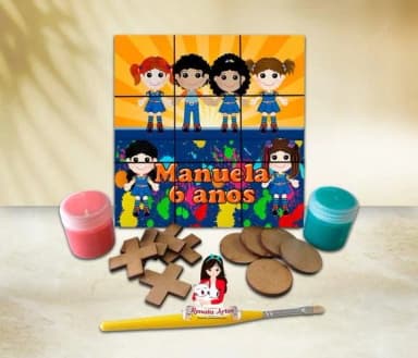 Jogo da Velha com Tinta Personalizado Chiquititas