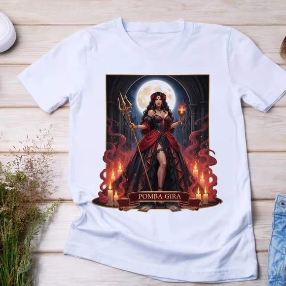 Camiseta Pomba Gira Guardiã dos Caminhos Umbanda Candomblé