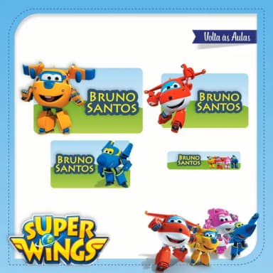 60 Etiquetas Super Wings