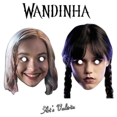 Máscara Wandinha Addams - Wednesday