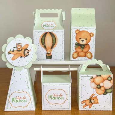 Kit 60 Lembrancinhas Chá Revelação