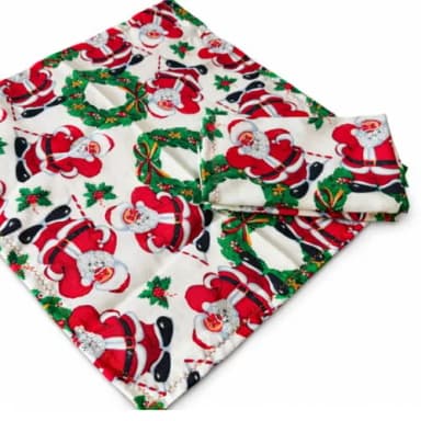 Guardanapo de Tecido de Natal com 4 Peças Pronta Entrega