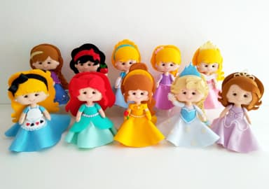 Centro de mesa  Princesas Cuts 22cm