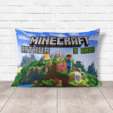 Almofada Personalizada lembrancinhas Minercraft