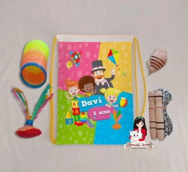 Mochila Boa Infância Tema Mundo Bita