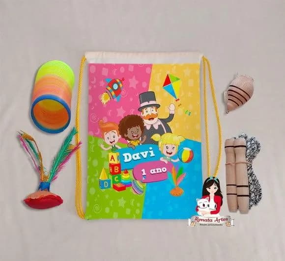 Mochila Boa Infância Tema Mundo Bita