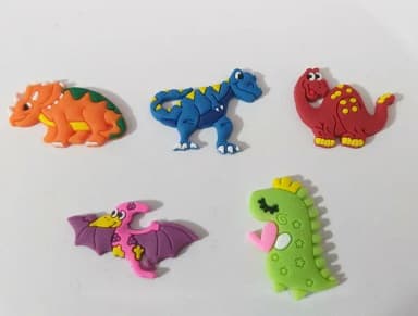 Chaveiros Dinossauros Variados de Borracha -pct C/50 Unid