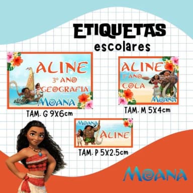 60 Etiquetas Moana