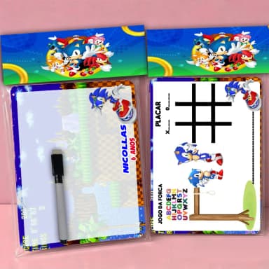 Lousa Magica Personalizada lembrancinhas Sonic