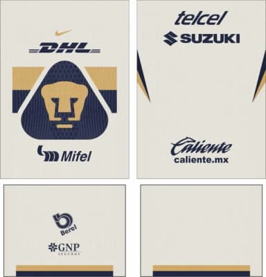 Arte Vetor Camisa Pumas Unam Local 2025-2026