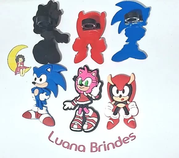 Ponteira P/lápis Turma do Sonic Pacote com 6 Unidades
