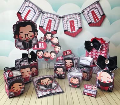 Kit 60 Lembrancinhas La Casa de Papel
