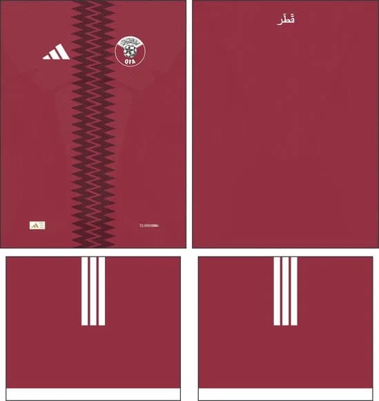 Arte Vetor Camisa Qatar Local 2026