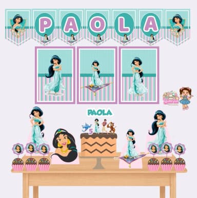 Kit Festa Só Um Bolinho JASMINE - Decoração de Festa