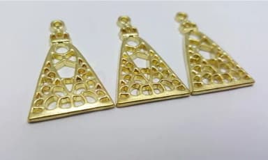 Medalha de Nossa Senhora Aparecida Dourada de 3cm 8 Unidades