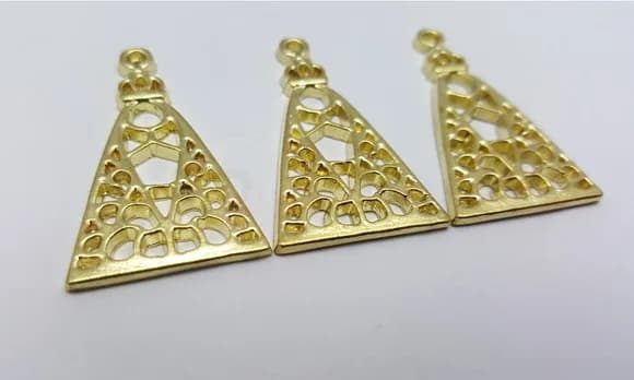 Medalha de Nossa Senhora Aparecida Dourada de 3cm 8 Unidades