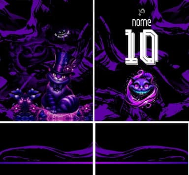 Arte Vetor Camisa Interclasse Gato de Cheshire Mod-681