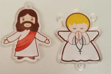 Kit Terço Crucifixo e Anjinho 3 Kits Variados