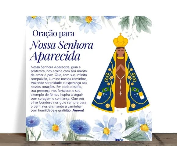 Azulejo Oração Nossa Senhora Aparecida