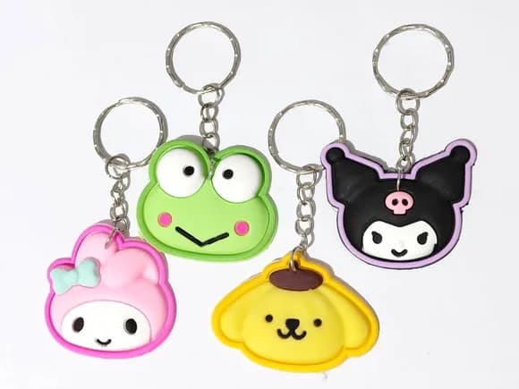 Chaveiro Turma da Hello Kitty Emborrachado - 8 Unidades