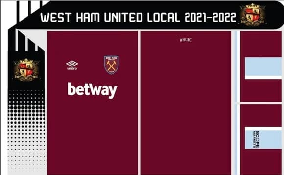 Vetor Da Camisa West Ham United Local 2021-2022