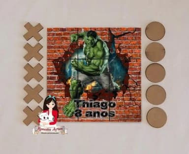 Jogo da Velha Personalizado Hulk