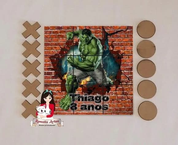Jogo da Velha Personalizado Hulk