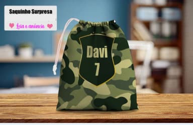 Saquinho Supresa para lembrancinhas do Exército