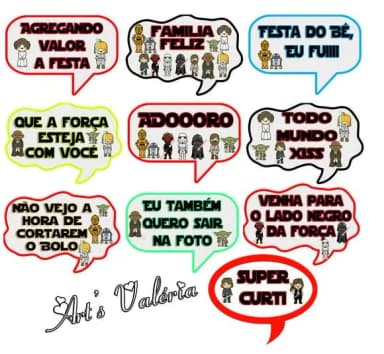 Placas com Frases Star Wars - Cada