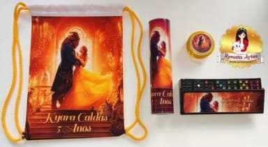 Kit Jogos na Mochila a Bela e a Fera