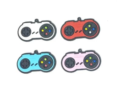 Pingente Controle Videogame Nintendo Emborrachado 8 Unidades
