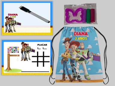 Kit Mochila e Lousa Magicas + Kit Massinha Toy