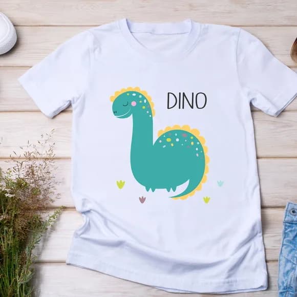 Camiseta Dino Infantil - Braquiossauro Fofo