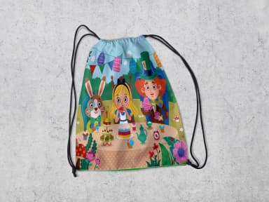 Mochilinha Personalizada da Alice no Pais das Maravilhas
