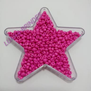 Miçanga Acrílica Pink 6mm Pacote 60 Gramas