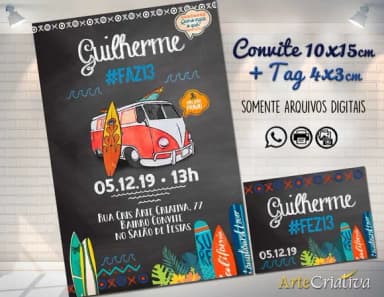 CONVITE DIGITAL C/TAG Surf Chalk